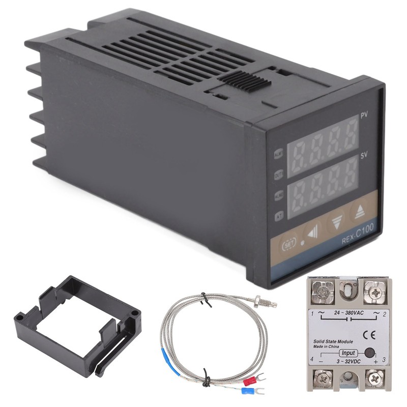 Digital PID Thermostat Temperature Controller Long 100V‑240V and 3.3ft M6