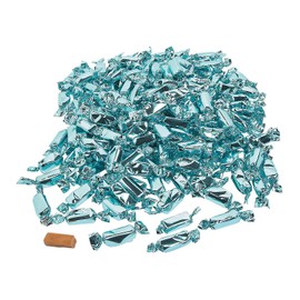Fun Express - Lt Blue Foil Wrapped Caramels (2lb) for Wedding - Edibles - Soft & Chewy Candy - Caramel & Licorice & Candy Corn - Wedding - 189 Pieces