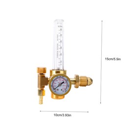 Operitacx Argon Gas Flow Regulator with Gauge for Tig Mig Welder Welding Non Diaphragm Design for Reliable Measurement Lightweight and Portable Argon for Precise Gas Flow Control