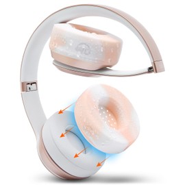 WC SweatZ Beats Solo - Sweat Earpad Covers For Beats Solo 3 & Beats Solo 2, Made By Wicked Cushions | Sweatproof, Washable & Preserves Comfort | Pink Marble