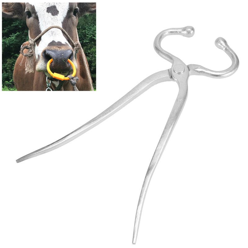 Stainless Steel Cattle Nose Pliers Clip Squeezer Traction Tool Domestic