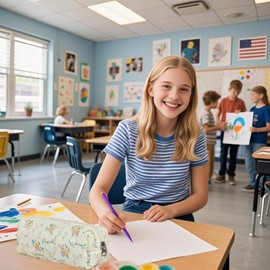 Carry bloom Pencil Pouch Cute Pencil Case for Girls Aesthetic Pencil Bag with Zipper Pen Cases School Supplies Makeup Bag (8 flower orange)