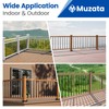 Muzata 50Pack 32" Aluminum Deck Balusters Round Black Deck Railing