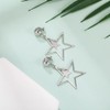 Non-Pierced Double Star Cuff Clip-On Earrings | Hollow Star Drop