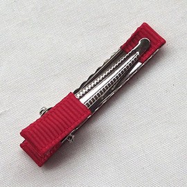 Chenkou Craft Assorted 40pcs Prong Hair Clips Hair Pin Covered Grosgrain Ribbon DIY Hair Jewelry Craft 1 1/2"(40x8 mm)