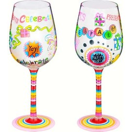 Time to Celebrate-Bottom's Up Wine Glass