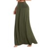 EXCHIC Women's Boho Flod Over Long Maxi Skirt Elastic High