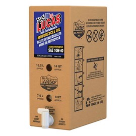 Lucas Oil 18034 High Performance Semi-Synthetic Motorcycle Engine Oil - 10W40-6 gal.