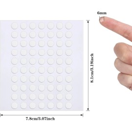 JANYUN Double Sided Sticky Dots Stickers Removable Round Putty 6mm, ['Clear']