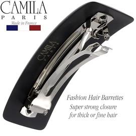 Camila Paris CP819 French Hair Barrettes Clips for Girls, for Thick Volume Hair Strong Hold Grip Hair Clips for Women, Automatic, No Slip and Durable 
