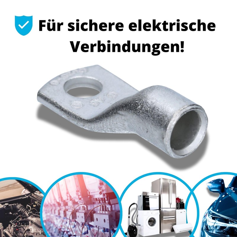 Cembre A5-M6 Tube Cable Lug 25 mm² M6 Uninsulated Tin-Plated