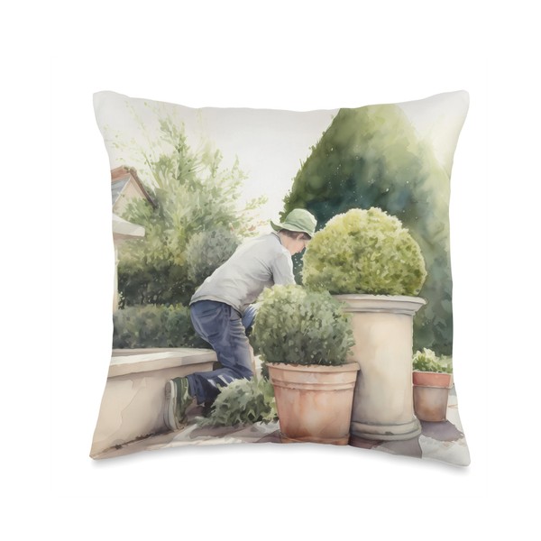 Gardener Shaping Plants Horticulture Pruning Arranging Creating Topiary Garden Art