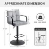 Furnimart Adjustable Bar Stool Swivel Barstools Set of 2 Counter