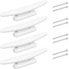 WTMORE Boat Cleats 5inch, High Impact White Nylon Dock Cleats,Boat