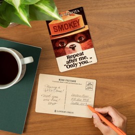 South Dakota, Smokey Bear, Repeat After Me, Only You, Vintage Poster (4x6 Birch Wood Postcards, 2-Pack Stationary, Rustic Home Wall Decor)