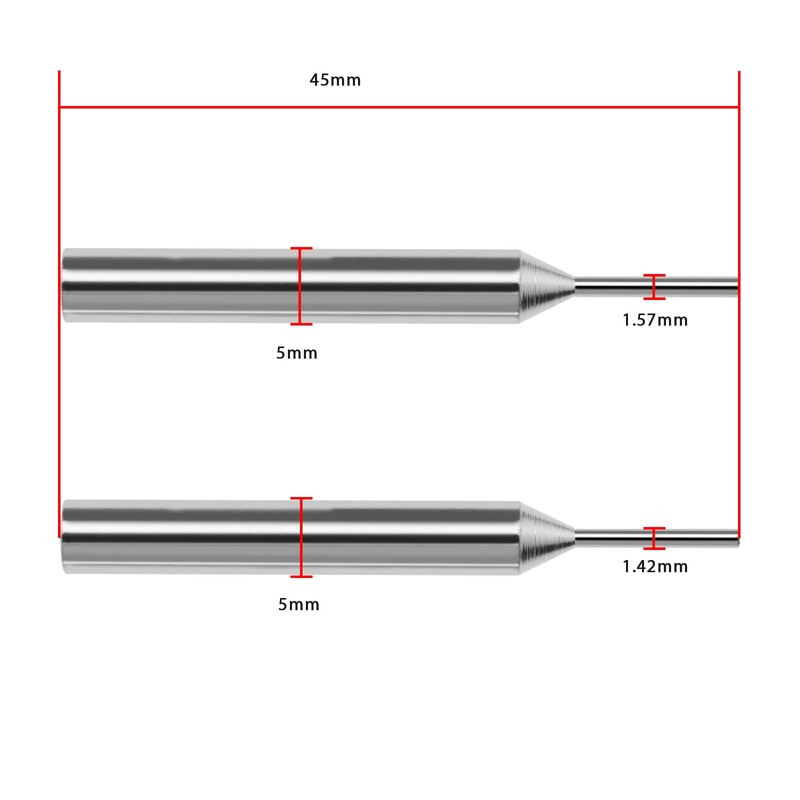 eMagTech 4PCS Car Remote Key Blade Removal Pin 1.42mm 1.57mm