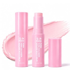 PDRN Pink Collagen Volume Multi Balm - 2 PCS Volufiline & NAD+ Skin Booster for Dry Areas, Under-Eyes, Neck, Forehead, Smile Lines, Lips, Smoothing PD