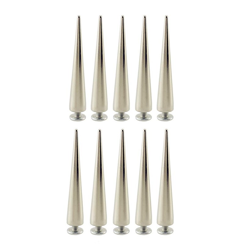 55MM Solid Punk Bullet Large Spikes Metal Leather Rivets DIY