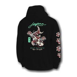 Riot Society Japan Koi Tattoo Mens Hoodie - Black, Large