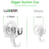 LUXEAR Suction Cup Hooks - 6 Pack Suction Hooks Reusable