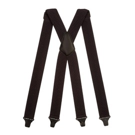 Olata Heavy Duty Braces X Shape with Criss Cross Straps / Airport Friendly Men's Braces with Plastic Clips - 4cm, darkgray