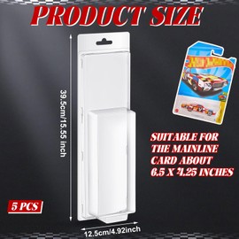 Wesiti 5 Pcs Diecast Blisters 5 Cars Compatible with Hot Wheels Protector Case Clear Storage Case for Mainline