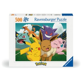 Ravensburger Puzzle 12000441 - The Pokémon in the Stadium - 500 Pieces Puzzle for Adults and Children from 12 Years, Pokémon Puzzle, Pokémon Gifts