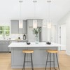 AKEZON 3-Light Pendant Light, Indoor Glass Hanging Light Fixture, Adjustable