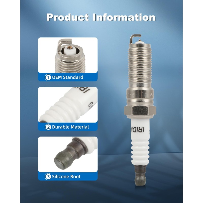 ECCPP 8 PCS Platinum Iridium Spark Plugs for Ford for