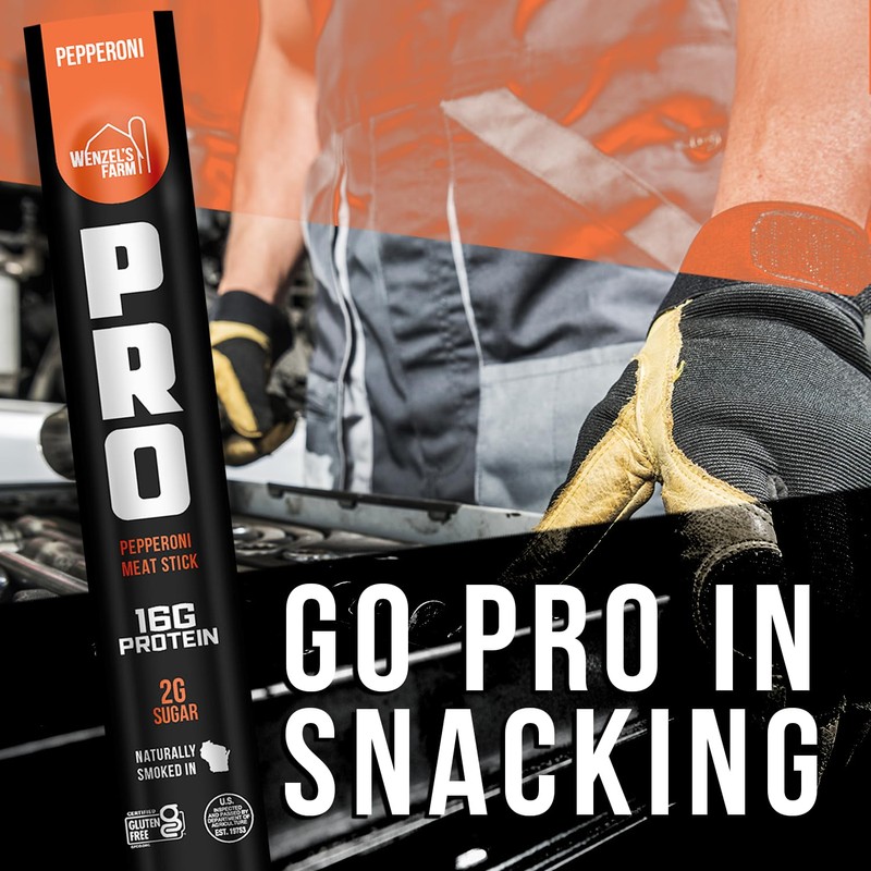 Wenzel's Farm PRO Snack Sticks - Naturally Smoked, Handcrafted with