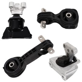Piodelo 4 PCS Engine Motor and Transmission Mount Set Compatible with Honda 2006 - 2010 Civic 1.8L Automatic Transmission Motor Mount, Replaces A4530 A4534 A4543 A4546 - Black