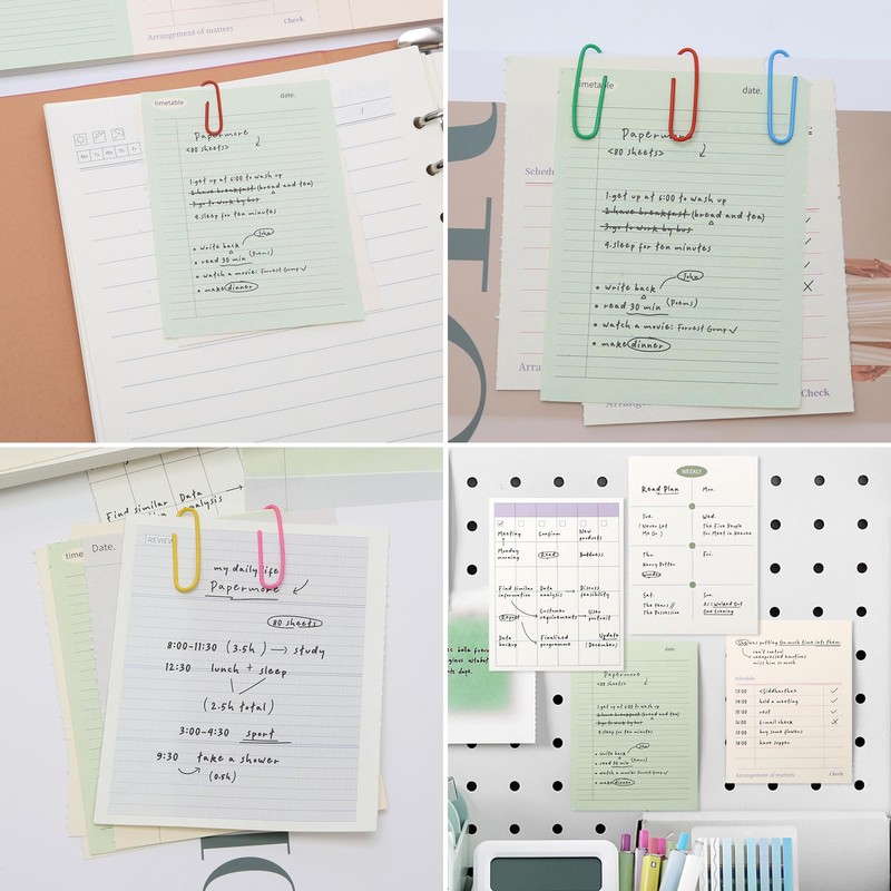 Post It Notes, 2 Pack Sticky Notes Record Cards with