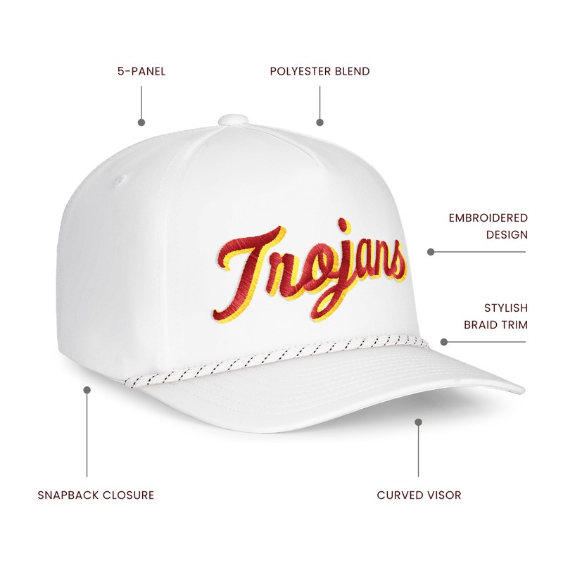 Pacific Headwear Standard USC Trojans Weekender Braid Cap, Multi