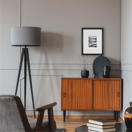 MCS Master & Co. 11x14 Gallery Wood Frame, Display Pictures 5x7 with Mat or 11x14 Without Mat, Vertical & Horizontal Wall Hanging Large Picture Frame for Photos & Posters, Black (1-Pack)