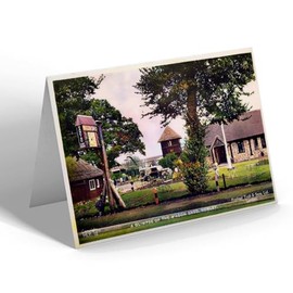 GREETING CARD - Vintage Surrey - A Glimpse of the Wagon Shed, Horley (ac)