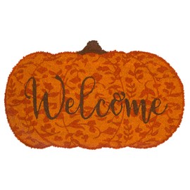 Briarwood Lane Welcome Pumpkin Fall Coir Doormat Natural Fiber Outdoor 18" x 30"