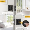 EHOMEWARE 2 Pack Matte Black Pocket Door Hardware, Keyless Privacy