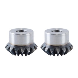 Alide 2Pcs Bevel Gear 16 Teeth 8mm Shaft Hole 1:1 Tapered Bevel Gear Sprocket 45 Steel 1.5 Module 90° Steering Wheel with for Hardware Mechanical