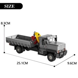 SymGrpu Classic Crane Truck Building Blocks Construction Kit, City Crane Clamping Blocks, Construction Vehicle Model Toy for Adults and Teenagers from 14 Years, Gift Idea for the Home Office