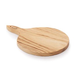 Antipasti/Food Wooden Round Serving Paddle - 1 Person Board - Pine - 36 x 22cm