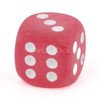 WeLoveBeads W6 Cube (16 mm) in Fuchsia Transparent/White Matte Dots
