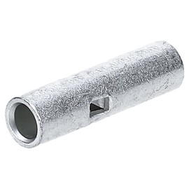 Kalitec L2-M Butt Connectors 10 mm² I Inner Diameter 4.6 mm I Length 25 mm I Crimp Connector with Centre Stop for Conductor Position and Chamfered End I Copper Annealed Tin-Plated Pack of 10