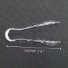 Clivia 12 Pack Plastic 6'' Serving Tongs Clear Scalloped Clamshell