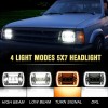 Unbranded Pair 5x7'' 7x6 LED Headlight DRL For International 9900i