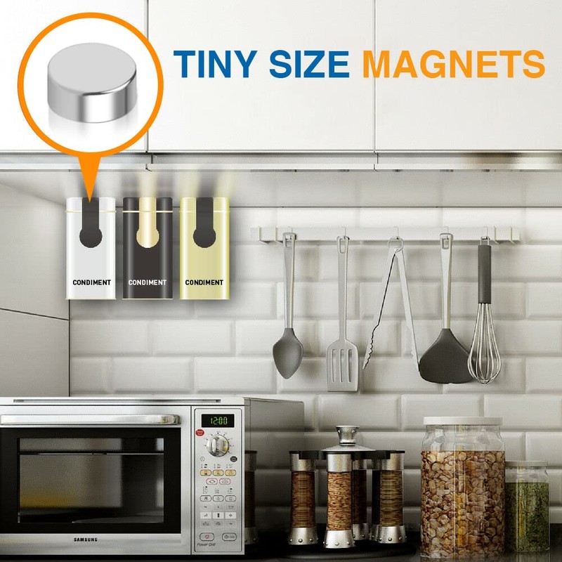 TRYMAG Small Refrigerator Magnets 60Pcs, Multi-Use Tiny Magnets Mini Round