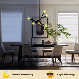 MYshade Roller Shades Zebra Blinds for Indoor Windows Cordless Day and Night Light Filtering Dual Layer Roller Window Blinds & Shades, Easy to Install, Size 20" W x 72" H, Linen Style