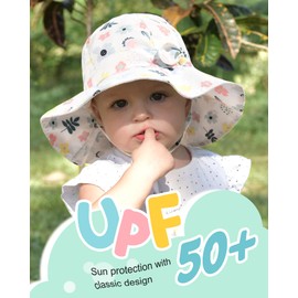 FURTALK Baby Sun hat Summer Beach Hats with UPF 50+ Sun Protection Wide Brim Toddler Sun Hat Cap