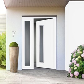 JustHouseSigns House Number 7 ARIAL Door Numbers in 3 Sizes (15, 20, 25cm / 5.9, 7.8, 9.8in) Modern Floating House Number Acrylic incl. Fixings, Colour:White, Size:15cm / 5.9'' / 150mm