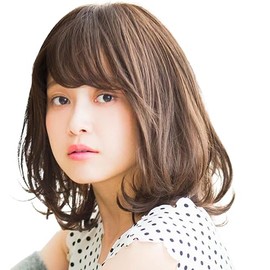 M.wig Certified, Medical Full Wig, M Wig, Loose Fluffy, Bob, Angel's Four Seasons, Handmade, Breathable, Natural, Easy to Wear, Heat Resistant, Fully Hand Planted, I-Shaped Whole (M, Dark Brown)