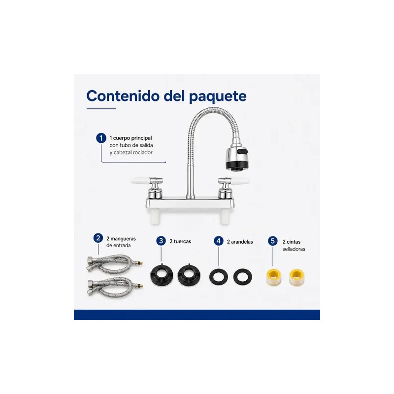 Grifo Mezclador Para Fregadero Flexiblellave De Cocina